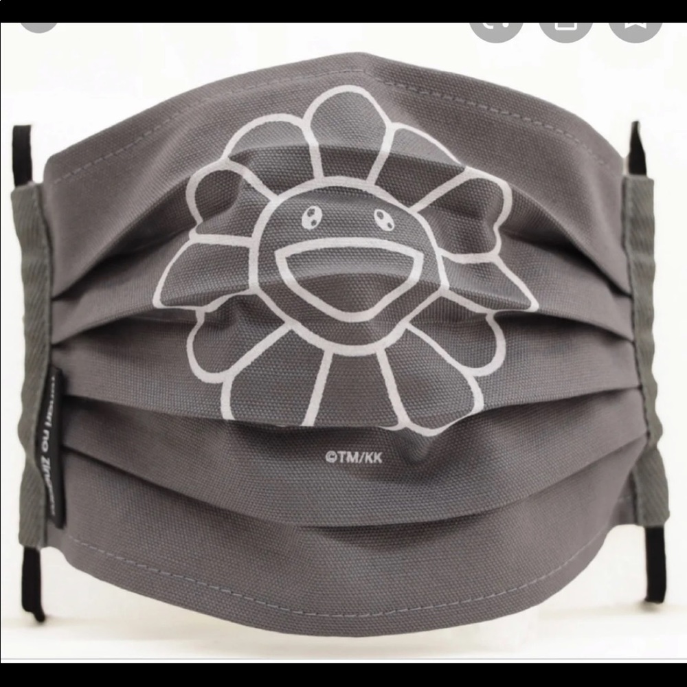 Takashi Murakami Grey Charcoal Face Mask